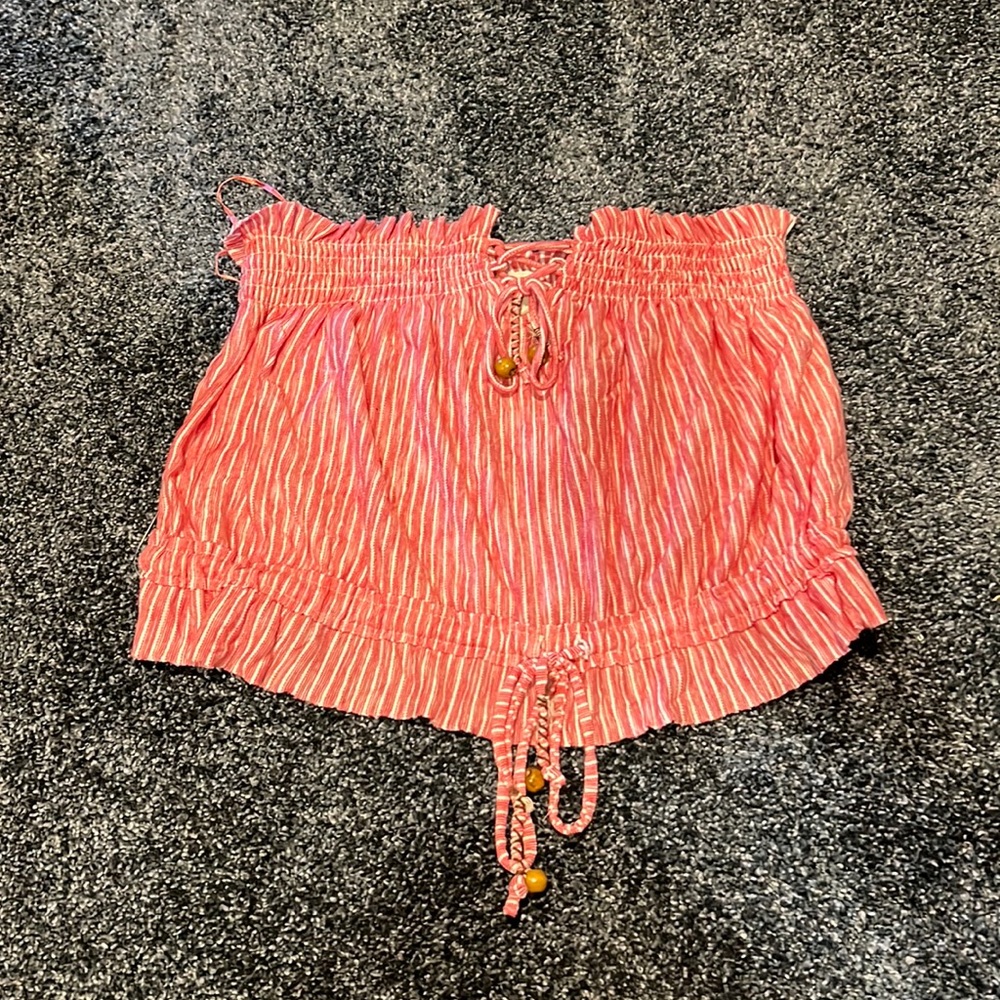 Free people strapless top!